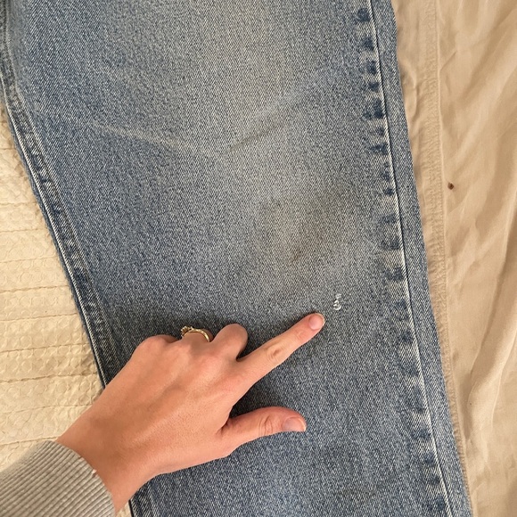 Vintage Carhartt Jeans With Leather Patch Size 40x30 B17 DST - Picture 5 of 11